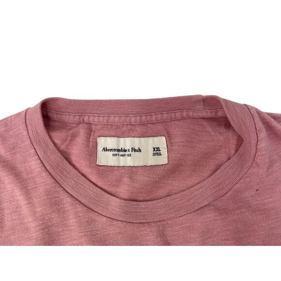 Abercrombie & Fitch Soft AF Tee XXL Pink Short Sleeve Crewneck Cotton Blend Shir - Picture 4 of 5